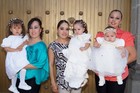 Bautizan a las niñas Martha Viridiana, Diana Mayte y Carol Guadalupe