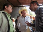 Aspecto de la Gira de Trabajo de los Diputados Federales Antonio Rojo y Salvador Barajas, en la Zona de Riego de Zapotiltic y Tamazula, Jal
