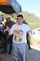 Aspecto del 1er. Gran Torneo de Pesca de Lobina 2013 en la presa El Carrizo de Tamazula, Jal