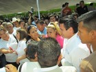 Aspecto de la Visita a Cd.Guzmán, Jal. del Gobernador Aristoteles en el Cierre de la Semana del Campo