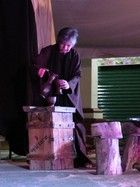 Aspecto de la obra Medea en el pabellón cultural de la Feria Tuxpan 2014
