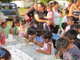 Claudia festejó a los niños de la colonia Teocalli y respondió con compromizos a las necesidades de los vecinos