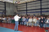 Alberto Esquer presenta sus propuestas ante la comunidad universitaria del CUSur