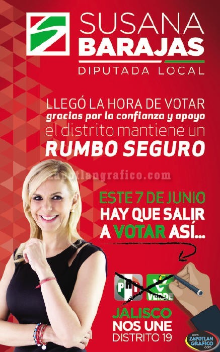 Susana Barajas te invita a votar este 7 de Junio
