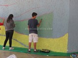 Dejando Huella, iniciamos el Mural DIVERSIÓN AL MÁXIMO, con la Dirección de los muralistas Coles y Elsa , patrocinado por Pinturas COMEX de Cd. Guzmán