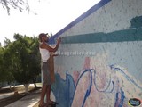 Aspecto del proceso Mural DIVERSIÓN AL MÁXIMO 2015