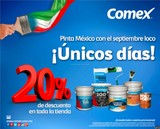 En Septiembre aprovecha el 20 % de DESCUENTO en todas las tiendas de Pinturas COMEX de Ciudad Guzmán