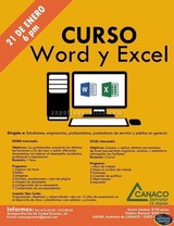 CURSO WORD Y EXCEL NIVEL INTERMEDIO invita CANACO Cd. Guzmán, Jal.