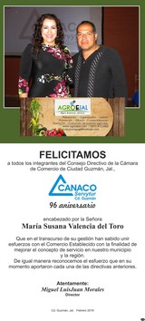CANACO-Servytur Ciudad Guzmán, 96 años de impulsar la economía del Sur de Jalisco