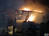 Aspecto del Incendio al inicio de la Feria Zapotiltic 2016