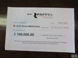 BIO PAPPEL entrega DONATIVO de 100 Mil Pesos a Cruz Roja Cd. Guzmán