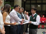 Aspecto de la entrega de Reconocimientos del Gobierno de Zapotlán a Alumnos Talentosos del Colegio México