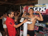 Aspectos de la ceremonia de pesaje y Función Profesional de BOX organizada por el Club UMA en Cd. Guzmán, Jal.
