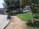 Aspecto actual y trabajos de remodelación del jardín principal de Cd. Guzmán, Jal. (julio 2016)