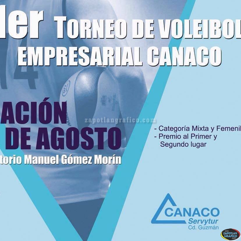 CANACO invita al Primer Torneo de Voleibol Empresarial, inscribete