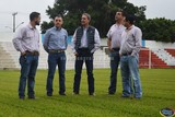 Avanza rehabilitación del Estadio Municipal de Fútbol Santa Rosa