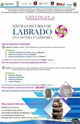 El Gobierno Municipal de Zapotiltic, te Invita a participar en el XXVII CONCURSO DE LABRADO EN CANTERA Y LAPIDARIA.