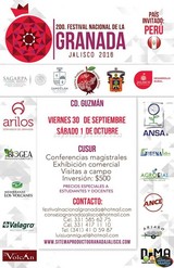 30 de Septiembre y 1 de Octubre INVITADOS al 2do. Festival Nacional de la Granada Ciudad Guzmán 2016