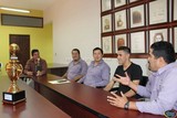 El Presidente Municipal Mtro. René Santiago Macías recibe en el palacio municipal a integrantes de la Selección Zapotiltic, campeones de la Copa de fútbol Telmex 2016.