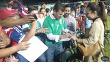 Aspecto de la Rueda de Prensa con las Leyendas del Fútbol Mexicano en el Carnaval Sayula 2017