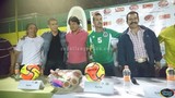 Aspecto de la Rueda de Prensa con las Leyendas del Fútbol Mexicano en el Carnaval Sayula 2017