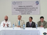 Aspecto de la Firma del Convenio de Colaboración entre el ITCG y el ISSSTE
