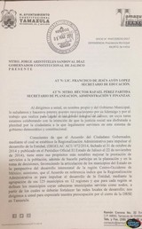 Posicionamiento del Presidente José Luis Amezcua y del Gobierno Municipal respecto a la DRSE de Tamazula