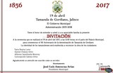 COORDIAL INVITACIÓN del Gobierno Municipal de Tamazula de Gordiano, Jal.