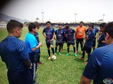 Aspectos del encuentro futbolero entre la Selección Tuxpan y Leyendas de Chivas en el marco de la Feria Tuxpan 2017.