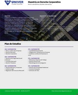 Plan de Estudios: Maestría en Derecho Corporativo UNIVER Ciudad Guzmán, Jal.