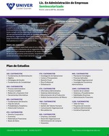 Plan de Estudios: Licenciatura en Administración de Empresas -Semiescolarizado- UNIVER Ciudad Guzmán, Jal.