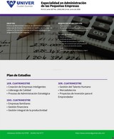 Plan de Estudios: Especialidad Administración de Empresas UNIVER Ciudad Guzmán, Jal.