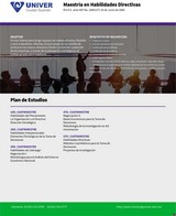 Plan de Estudios: Maestría en Habilidades Directivas UNIVER Ciudad Guzmán, Jal.