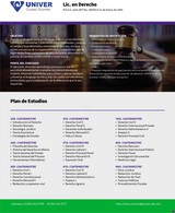 Plan de Estudios: Licenciatura en Derecho UNIVER Ciudad Guzmán, Jal.