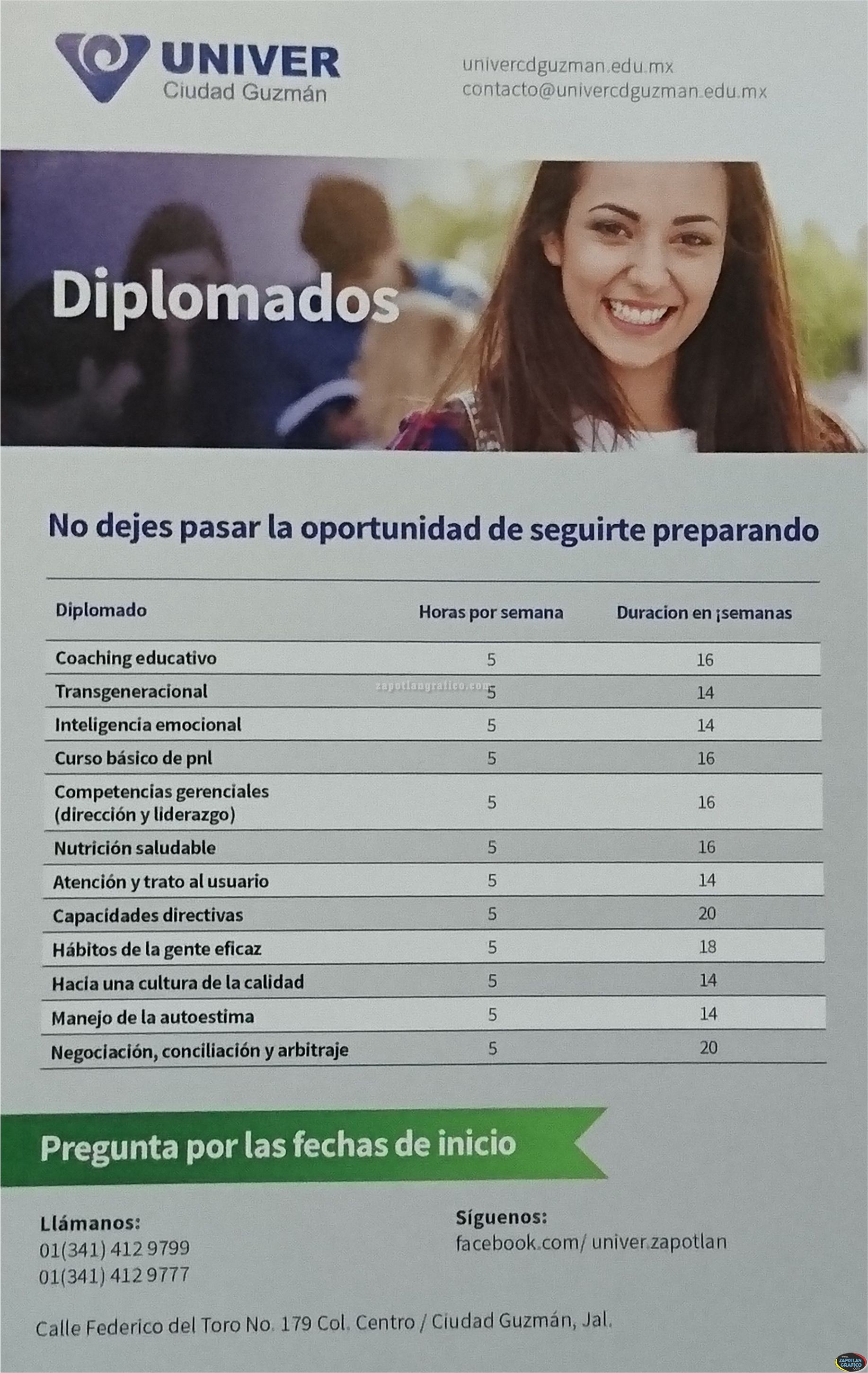 Plan de Estudios: Maestría en DIPLOMADOS UNIVER Ciudad Guzmán, Jal.