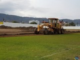 La cancha del Estadio Santa Rosa de Cd. Guzmán, contará con pasto profesional y riego automático.
