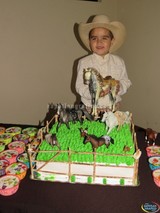 Alegre y Campirano festejo de Cumpleaños del pequeño Cesar Ismael Chávez Villalbazo en compañía de familiares y amigos.