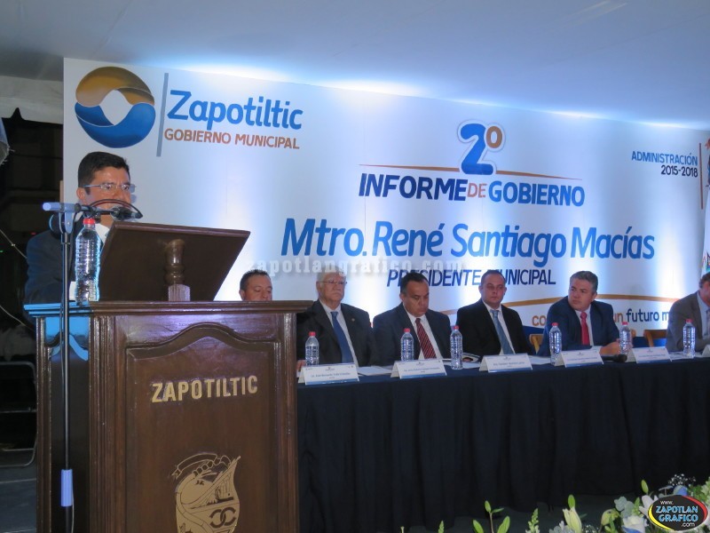 Aspectos del 2do. Informe de Gobierno del Mtro. Rene Santiago Macias en Zapotiltic, Jal.