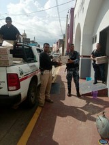 Elementos de seguridad pública de Tamazula se unen a los damnificados del sismo en la ciudad de México con víveres