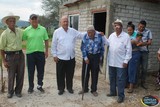 Entrega de una casa construida para el Sr. Aurelio Torres Hernández, en la comunidad de El Rebaje
