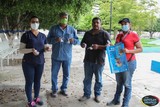 La brigada de salud entrego abate casa por casa en la Agencia “El Coahuyote”
