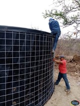 Gobierno municipal instaló una membrana captadora de agua de 70 mil litros en beneficio  de 25 familias de la Cañada del Salto