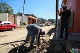 Cambio de las líneas hidráulicas, drenaje sanitario y acomodo de las bases en la calle Mariano Matamoros.
