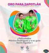 Felicitación y reconocimiento a Mónica Rodríguez Saavedra y Kevin Aguilar.