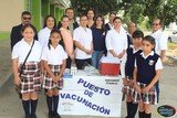 Autoridades Municipales y el Sector Salud hicieron acto de presencia en la Escuela Primaria “Miguel Hidalgo y Costilla”, en donde acudieron para dar inicio a la Tercera Semana Nacional de Salud en la